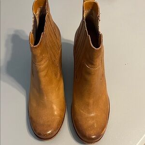 Kork-Ease Brown Leather Ankle Booties